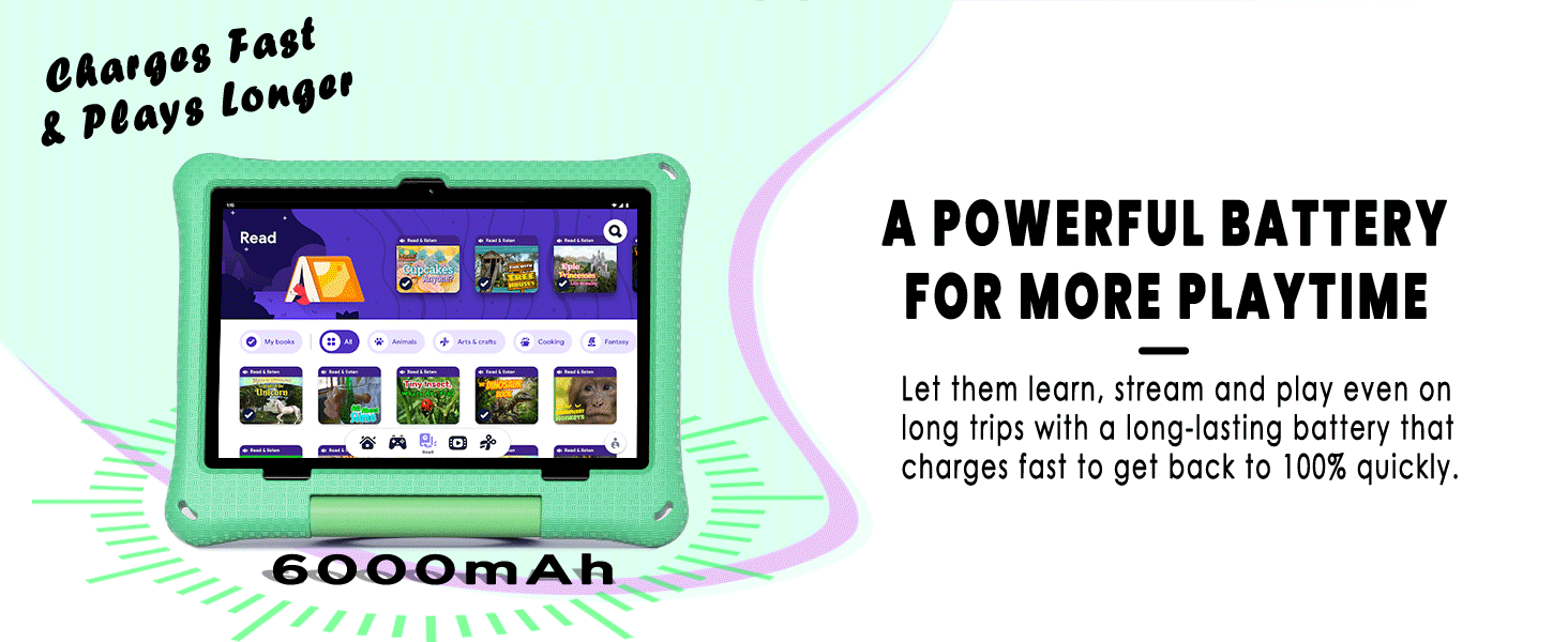 powerful battery for more playtime