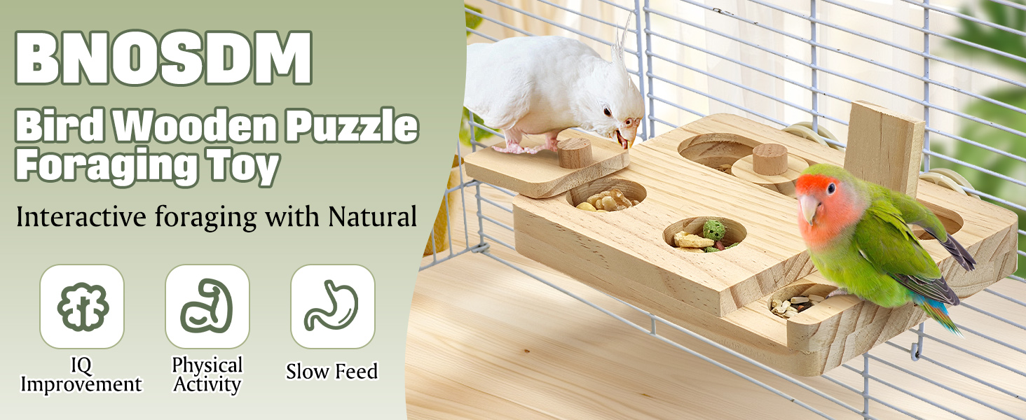Bird Wooden Puzzle Foraging Toy