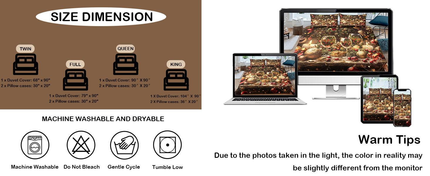 Bildenly Christmas Comforter Set Twin Size 3D Patterned