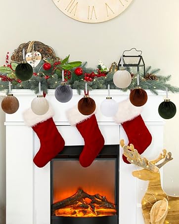 Large Velvet Christmas Ornaments