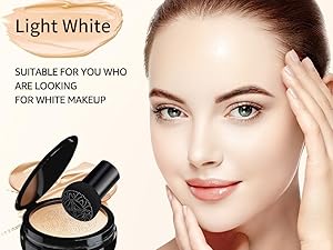 Beliky Girl Mushroom Head Air Cushion CC Cream Foundation Light White 