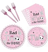 Bad Two the Bone Birthday Decorations - Yoyuspy 96PCS Bad Two the Bone Party Decorations Girl Par...