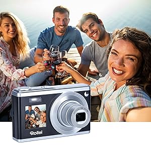 Rollei, Compactline, fotocamera, Foto, Zoom, DIgital, risoluzione, flash, zoom, display, selfie, frontale