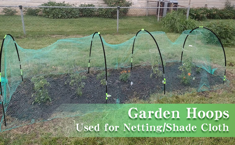 Garden Hoops for DIY Grow Tunnel, RustProof Fiberglass