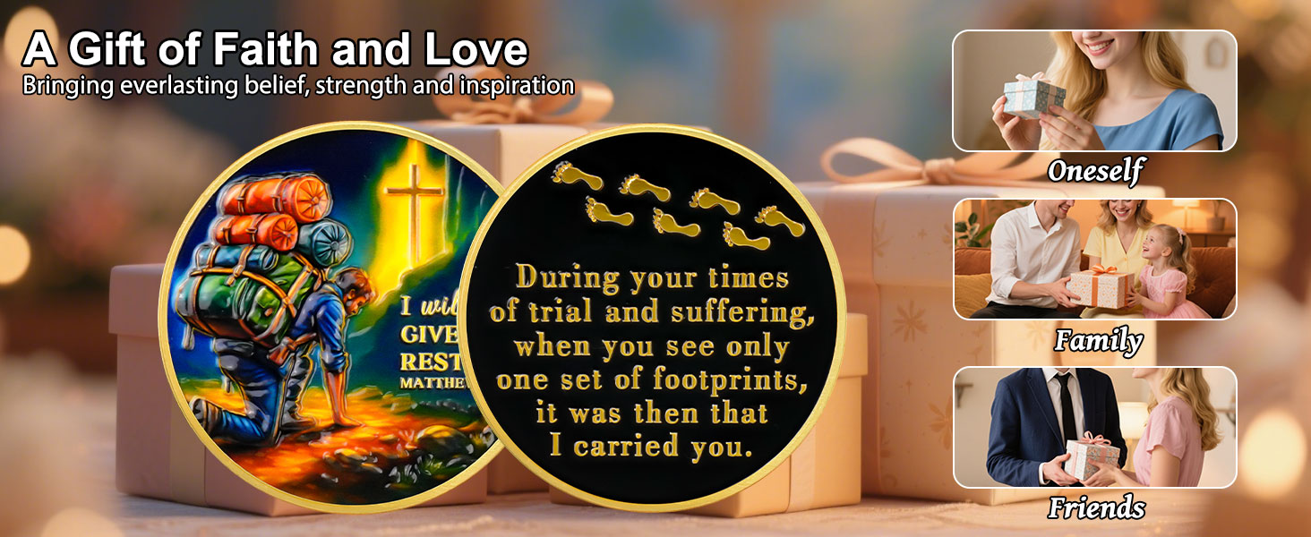 Christian coin gifts for men boy women