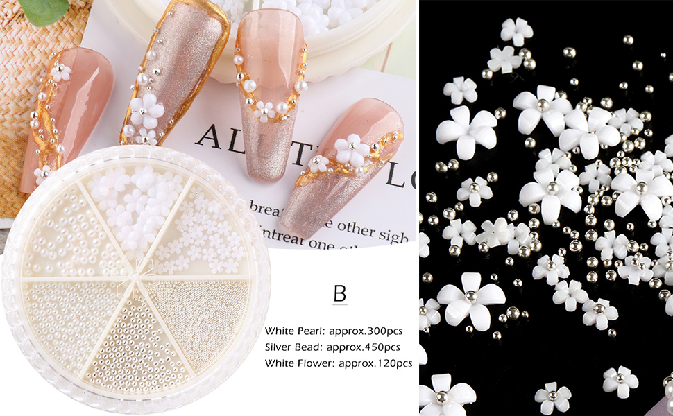 Flower Nail Charms Nail Art Decals 