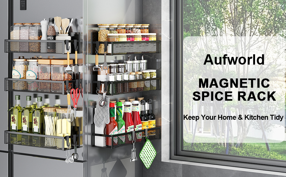 Magnetic Spice Rack for Refrigerator