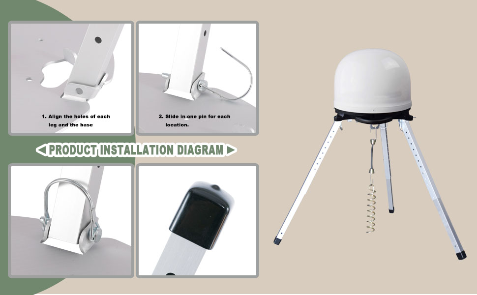 TR1518 Dish Tailgater Tripod Stand Compatible with