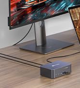 AV Access iDock D23 8K KVM Switch Docking Station for 2 Computers PCs & 3 Monitors, DisplayPort 2...