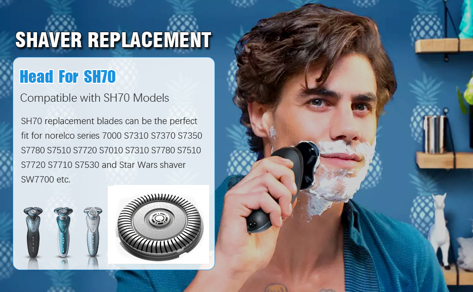 Sh70 Replacement Heads Compatible with Philips Norelco