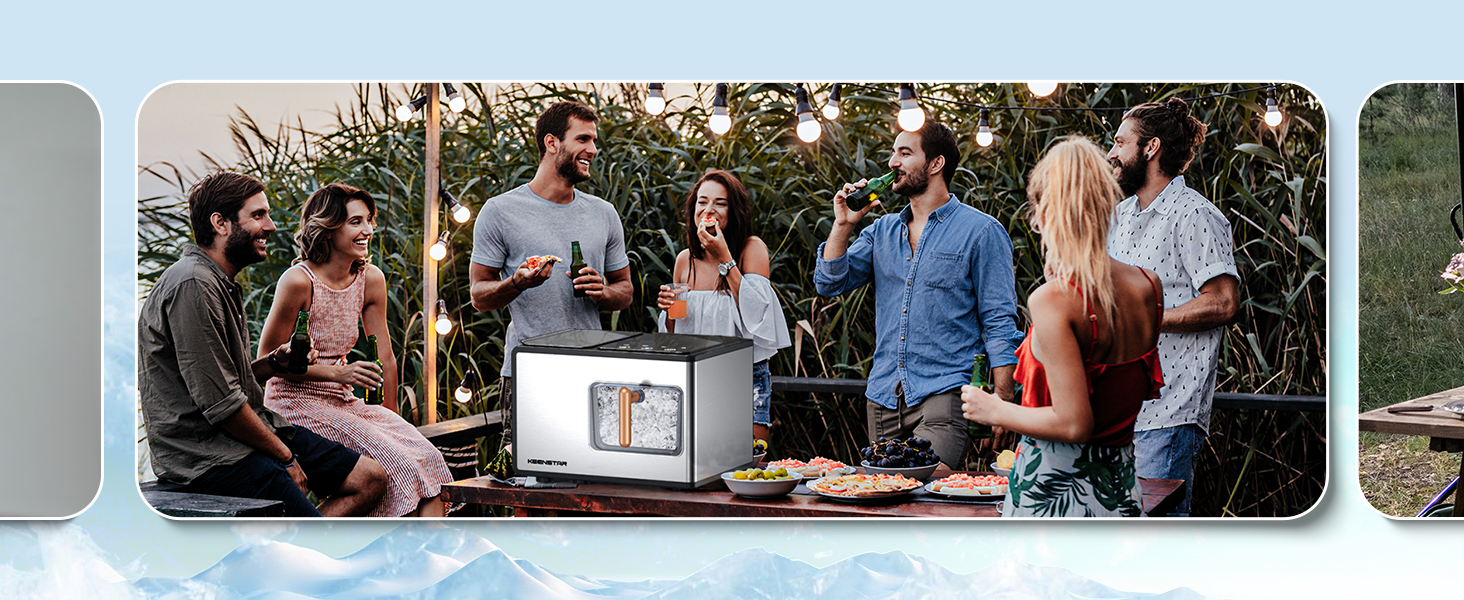 Nugget Ice Maker for Home Office Bar Party