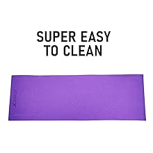 purple yoga mat easy to clean washable low maintenance sweat resistant durable fitness mat