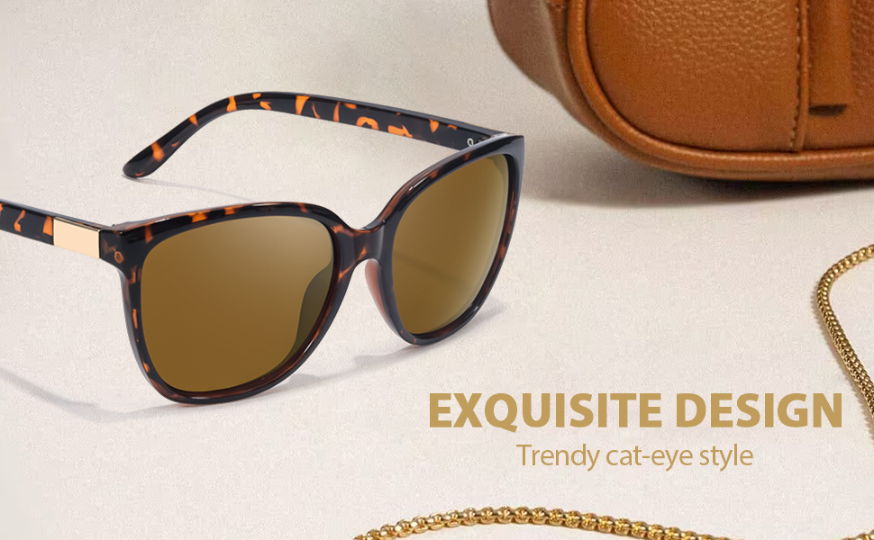 FIMILU Polarized Sunglasses for Women Trendy Fashion Sun Glasses Square Retro Glasses UV Protection