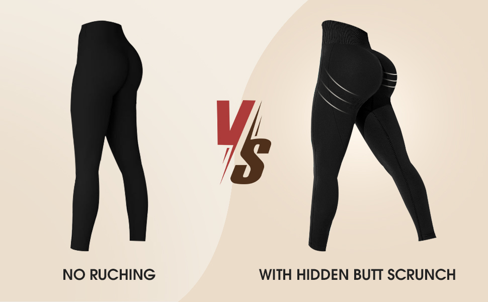 Workout scrunch leggings hug your curves well