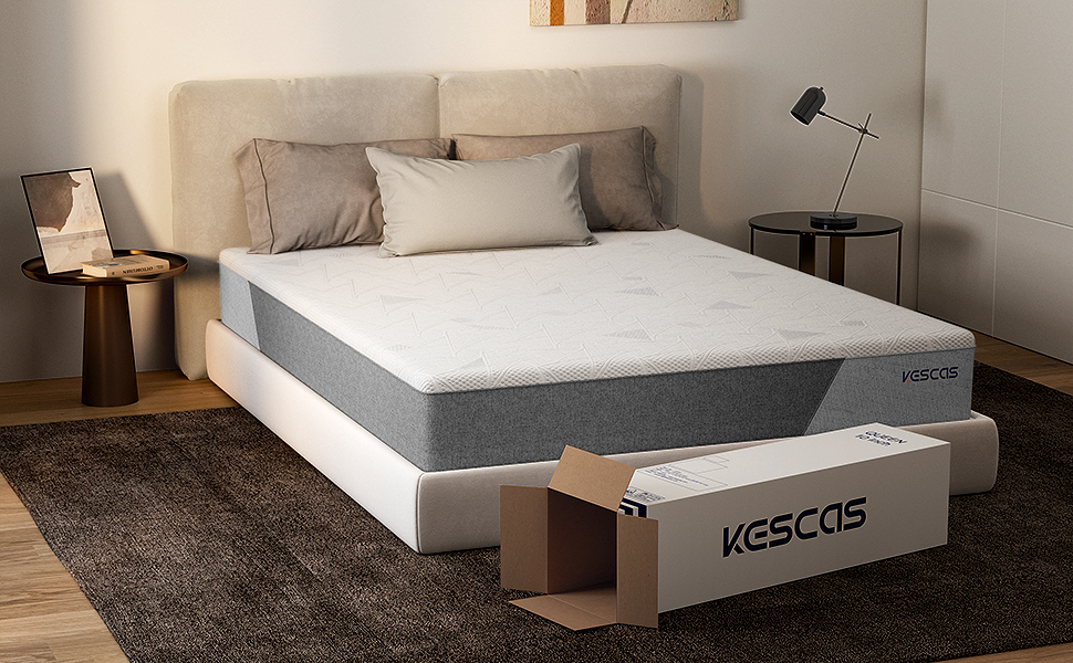 Full Mattress, Kescas 8 Inch Cooling Gel Memory Foam