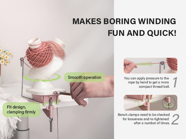 Makes Boring winding fun and quick