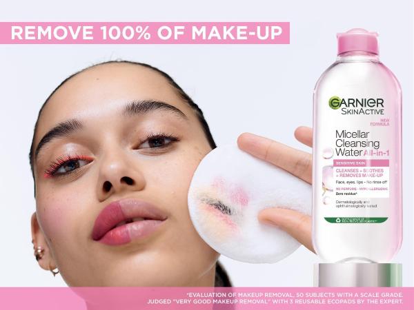 remove 100% makeup with micells