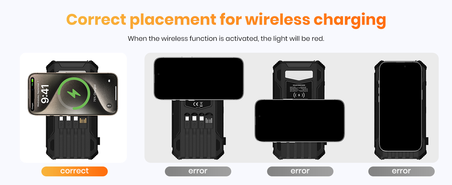 wireless charging pacement