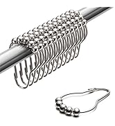 Uigos Shower Curtain Hooks Rings, Rust-Resistant for Bathroom Shower Rods Shower Hooks - Set of 1...