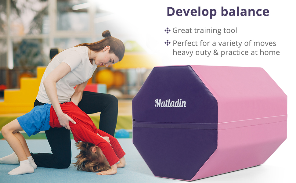 Matladin Gymnastics Octagon Mat 24"x26" Skill Shape Tumbling Backbend Trainer