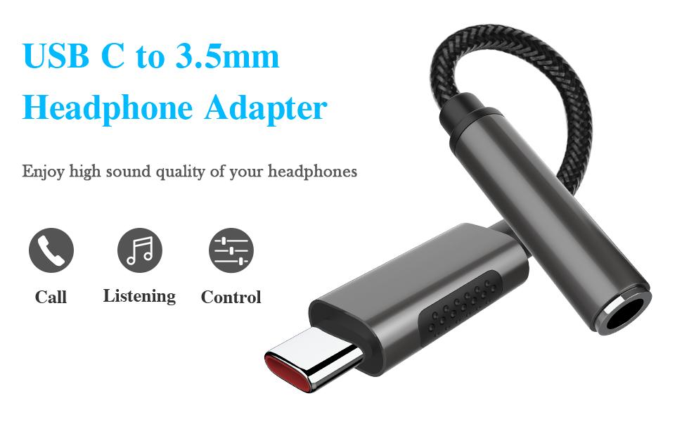 TITACUTE USB C zu 3.5mm Klinke für iPhone 15, Typ C Aux Adapter zu ...