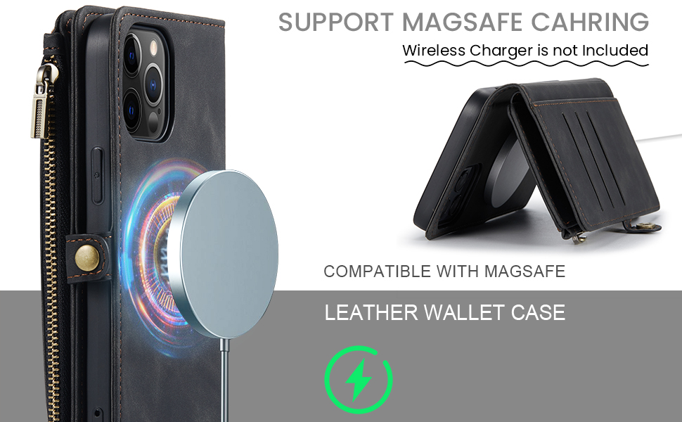 CaseMe Logo View for iPhone 13 Pro Max Wallet Case Credit