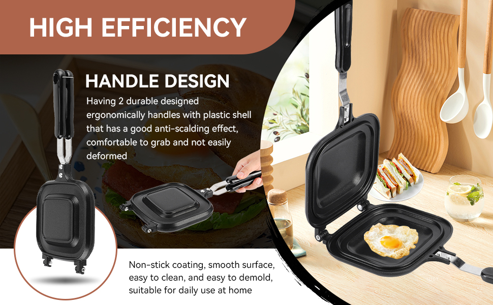 Stovetop Toastie Maker,Sandwich Toastie Maker,14.4×6.3×1.4 inch Non