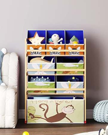 4-Tier Toy Storage Shelf