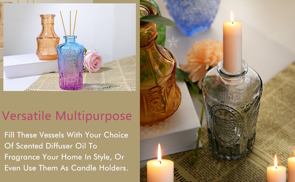 Glass Bud Vases Set of 12,Small Vases for Flowers,Colored