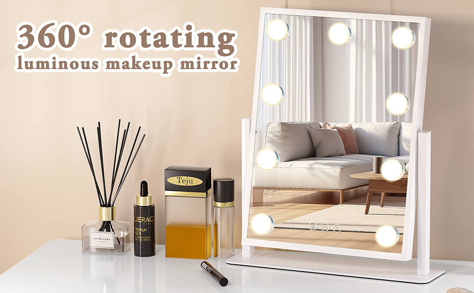 Vanity Mirror with Lights, Lighted Makeup Mirror Hollywood