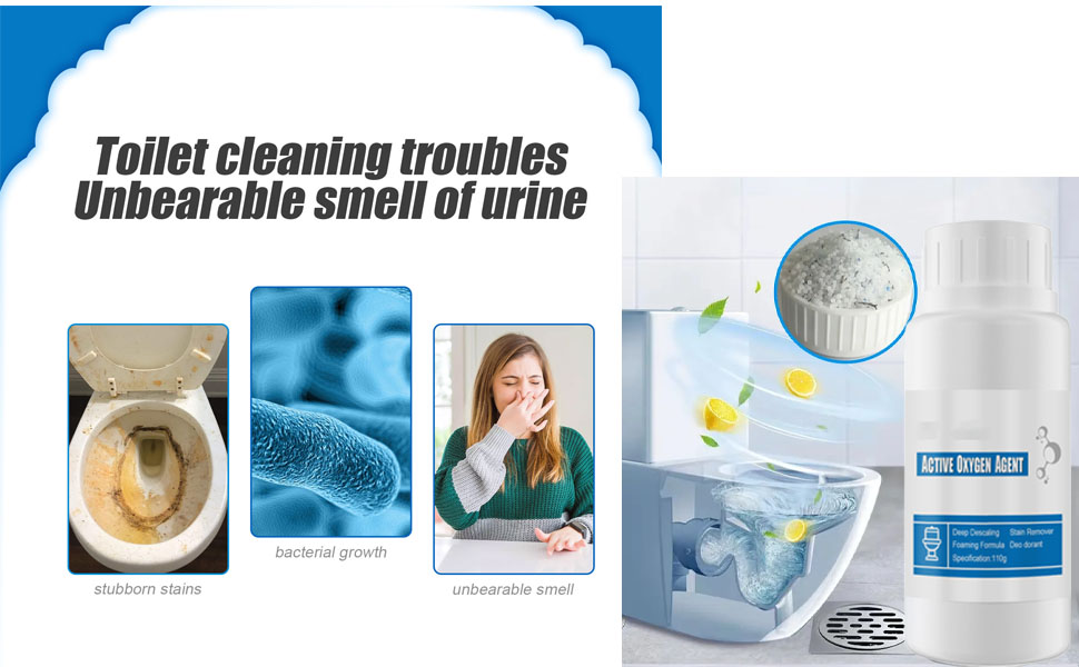 HICOBAR Touch Free Fizzy Foam Toilet Cleaner, Splash Toilet