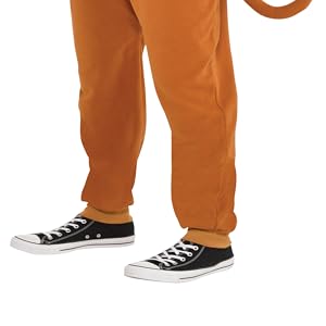 Close up image of the ankle cuffs and the shoes on the model