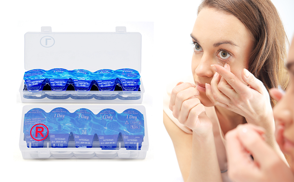 Contact Lens Organizer Case Portable Storage Case for Disposable Contact Lenses