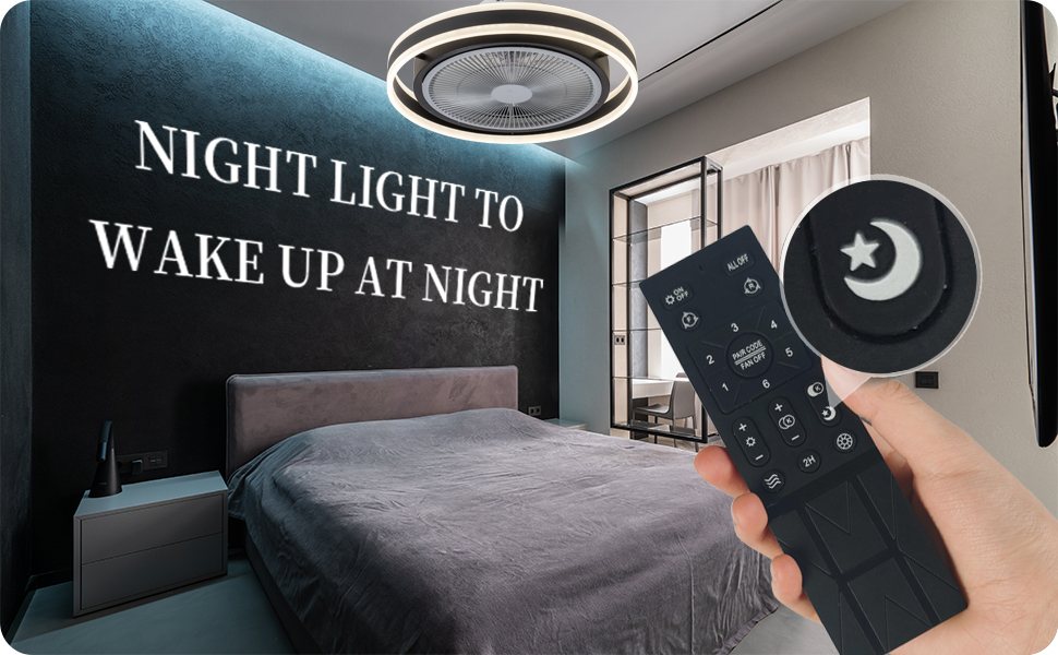 YoloOwl Flush Mount Ceiling Fan with Light and Bluetooth Speaker, 6