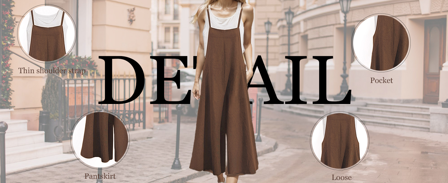 Women Summer Overalls Loose Casual Jumpsuits
