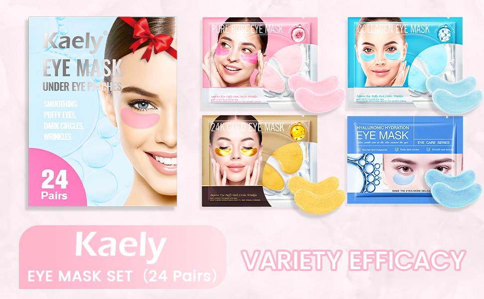 24 Pairs Eye Patches for Puffy Eyes and Dark Circles,Eye Masks for Dark Circles and Puffiness