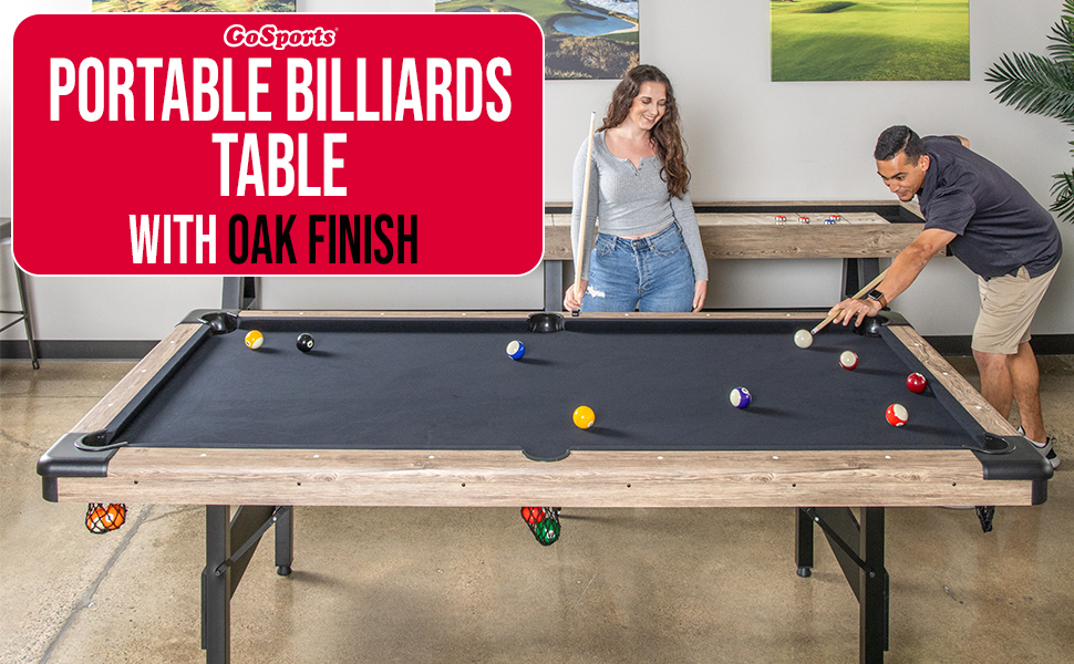 billiards table oak