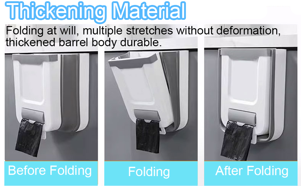 Kitchen Waste Bin, 10L Hanging Cupboard Trash Can Wall Mounted Kitchen