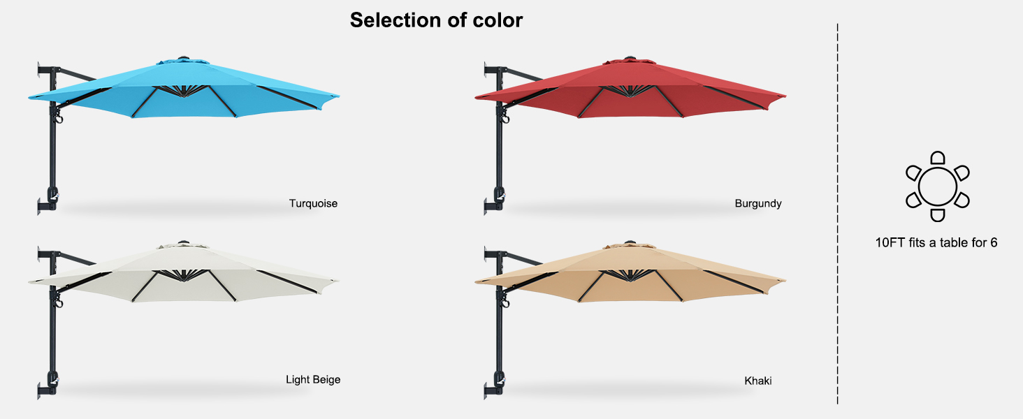 wall mounted umbrella