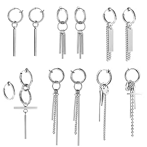 Amazon 6ペア イヤリング メンズ フェイクピアス イヤーカフ ピアス 穴なしフープイヤリング レディース ノンホールピアス 人気 韓国 Earring 揺れるイヤリング 両耳セット 金属アレルギー対応 収納ポーチ付き ユニセックス イヤリング 通販