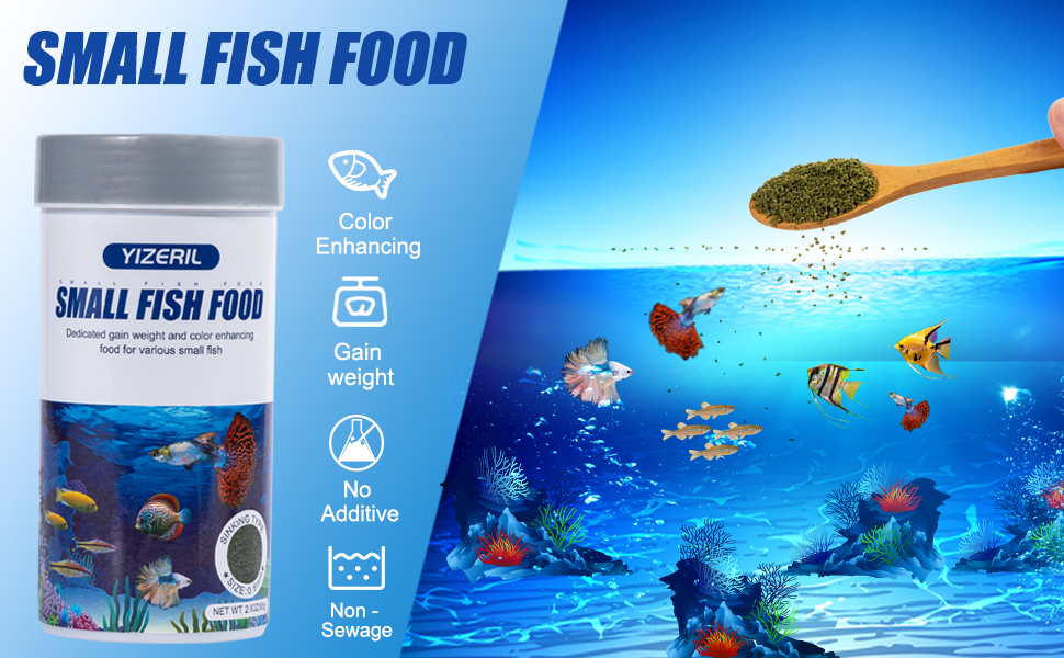 yizeril Small Fish Food Dedicated Gain Weight Micro