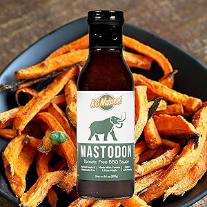 Mastodon bbq sauce with sweet potato fries