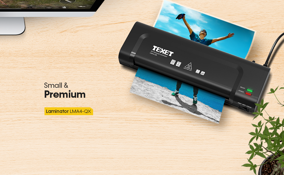 Texet LMA4QX portable laminator 2 MIN Quick Warm Up Jam release
