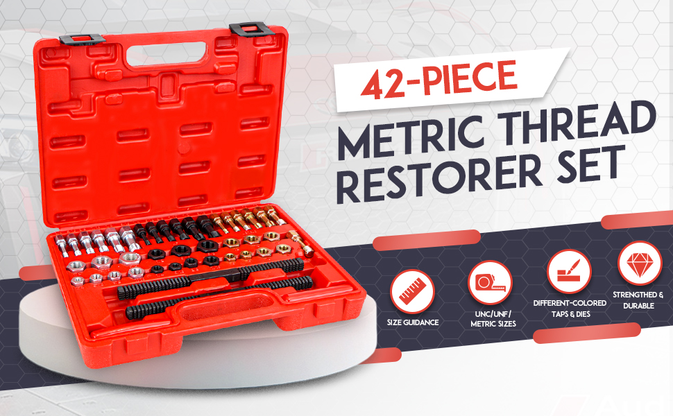 YESHMA 42PCS Universal Thread Chaser Set,Thread Restorer