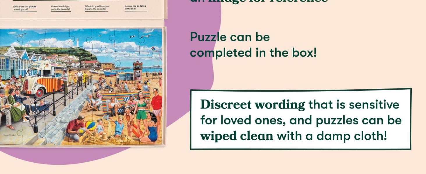 Relish Dementia Jigsaw Puzzle for Adults, 35 Piece Seaside Nostalgia