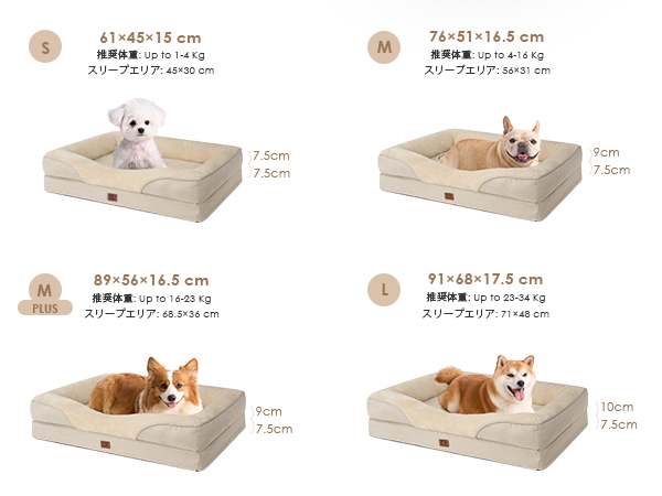 Amazon | EHEYCIGA 犬 ベッド ペット 犬用ベッド 洗える 防水 猫