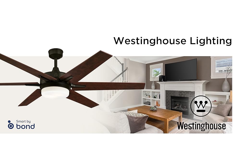 Smart Wifi-enabled ceiling fan adds convenience, and efficient comfort and light to your life.