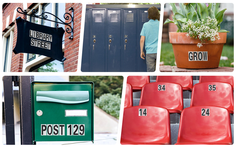 Seloom 118 Pieces Reflective Mailbox Numbers and Letters
