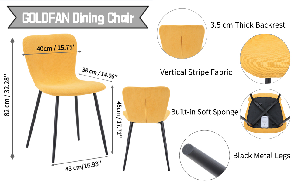 GOLDFAN Round Wooden Dining Table and Chairs Set 4 Retro Marble Effect