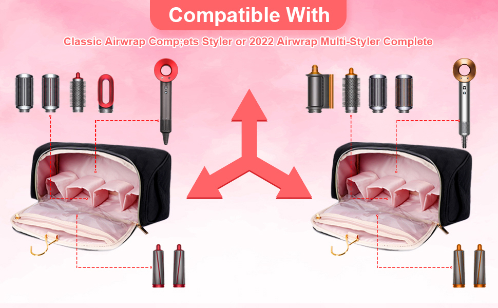 WINZEDGE Travel Case for Dyson Airwrap Complete Styler and Attachments, Portable